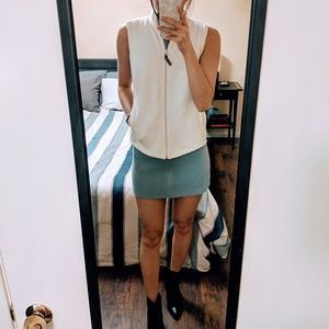 Ivory White Faux Fur Vest